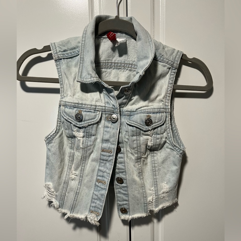 Jean Crop Vest